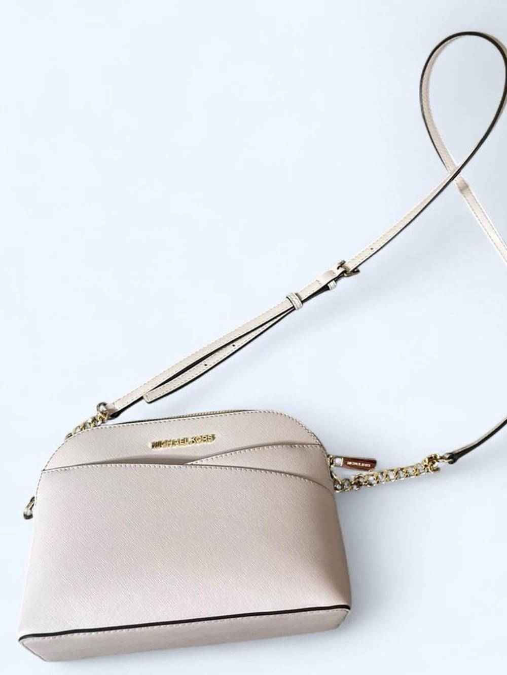 Michael Kors Blush Pink Leather Crossbody with Gold Hardware